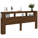 vidaXL Tête de lit à LED chêne marron 220x18 5x103 5cm bois ingénierie