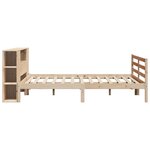 vidaXL Lit bibliothèque sans matelas 200x200 cm bois massif de pin