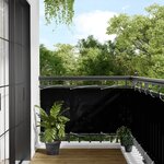 vidaXL Écran de balcon noir 75x700 cm 100  polyester oxford