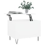 vidaXL Table basse Blanc 60x44 5x45 cm Bois d'ingénierie