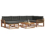 vidaXL Ensemble de canapés d'extérieur 7 Pièces Naturel et Anthracite