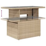 vidaXL Salon de jardin avec coussins 10 Pièces beige résine tressée