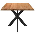 vidaXL Table à manger marron clair bois de chêne massif rectangulaire
