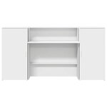 vidaXL Bureau de réception blanc 200x50x103 5 cm bois d'ingénierie