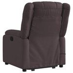 vidaXL Fauteuil inclinable de massage électrique Marron foncé Tissu