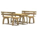 vidaXL Ensemble à manger de jardin 3 Pièces Bois de pin imprégné
