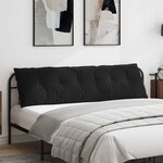 vidaXL Coussin de Dos Noir 180 x 50 cm Tissu en velours côtelé