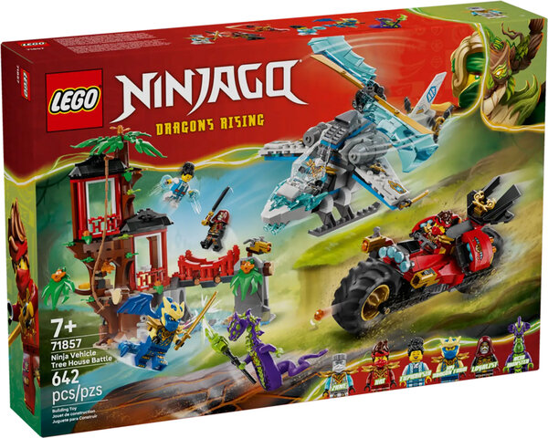 LEGO NINJAGO La cabane et les véhicules des Ninjas 71857 — 642 pièces dès 7 ans