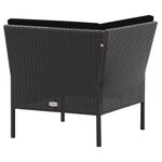 Vidaxl salon de jardin 6 pièces avec coussins résine tressée noir