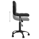 vidaXL Chaises pivotantes à manger lot de 2 noir velours