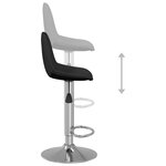 vidaXL Tabourets de bar lot de 2 noir tissu