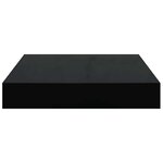 vidaXL Étagère murale flottante Noir brillant 23x23 5x3 8 cm MDF