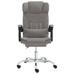 vidaXL Fauteuil de massage inclinable de bureau Taupe Tissu