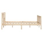 vidaXL Cadre de lit 135x190 cm Double Bois massif