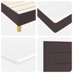 vidaXL Lit Box Spring avec Matelas Marron Foncé 140x200 cm Tissu