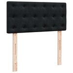 vidaXL Cadre de lit ottoman avec matelas noir 80x200 cm velours
