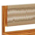 vidaXL Canapés d'angle de jardin avec coussins 2 pièces Bois d'acacia et corde