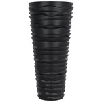 vidaXL Jardinière et intérieur amovible anthracite aspect rainuré