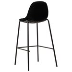 vidaXL Chaises de bar lot de 6 noir tissu