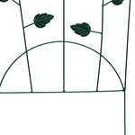 vidaXL Clôture de jardin 3 Pièces Vert 112 x 40 cm Acier