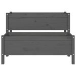 vidaXL Jardinière Gris 110x84x75 cm Bois massif de pin