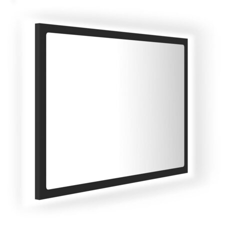 vidaXL Miroir à LED de salle de bain Gris 60x8 5x37 cm Acrylique