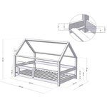 Lit cabane enfant TERY 140 x 200