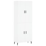 vidaXL Buffet haut Blanc 69 5x34x180 cm Bois d'ingénierie