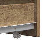 vidaXL Armoire de salle de bain étroite avec roulettes chêne artisanal