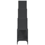 vidaXL Bibliothèque noir 122x30x132 cm bois d'ingénierie et métal
