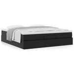 VidaXL Cadre de lit ottoman avec matelas noir 160x200 cm similicuir