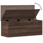 vidaXL Boîte de rangement chêne marron 90x35x35 cm bois d'ingénierie