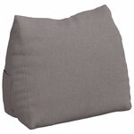 vidaXL Coussin de Dos Taupe 45 x 20 x 35 cm tissu