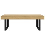 vidaXL Table basse Marron clair et noir 120x60x40 cm MDF et fer