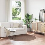 Tapis shaggy vidaXL avec support en latex Marron ø160 cm