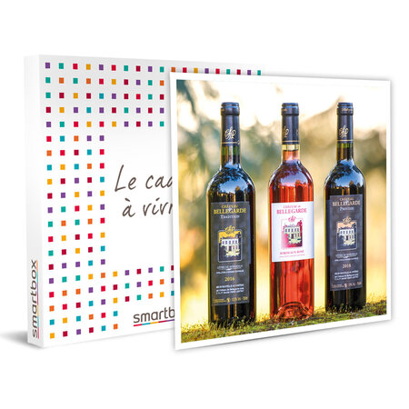 SMARTBOX - Coffret Cadeau - Sélection de 4 bouteilles de vins de Bordeaux à savourer chez soi