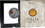 Pièce de monnaie en Argent 1 Dollar g 17.50 Millésime 2025 Amber Route ITALIA