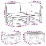 vidaXL Salon de jardin avec coussins 8 Pièces bois massif d'acacia