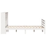 vidaXL Lit bibliothèque sans matelas blanc 140x200 cm bois pin massif