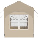 vidaXL Tente de fête pop-up 192 x 192 x 245 cm Crème