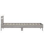 vidaXL Cadre de lit tête de lit et lumières LED sonoma gris 90x190 cm