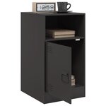 vidaXL Tables de chevet 2 Pièces noir 34 5x39x62 cm acier