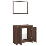vidaXL Ensemble de meubles de salle de bain 2 Pièces Chêne marron
