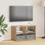vidaXL Support de télévision 79 x 40 x 48 cm Chêne artisanal
