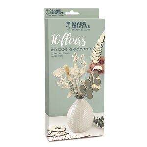 Fleurs en Bois 24 cm épaisseur 4 mm 10 pièces