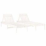 vidaXL Chaises longues lot de 2 blanc 199 5x60x74cm bois massif de pin