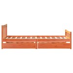 vidaXL Cadre de lit sans matelas cire marron 75x190 cm bois pin massif