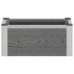 vidaXL Jardinière surélevée Gris 50 x 30 x 22 cm WPC et Aluminium