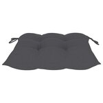 vidaXL Chaises pliantes avec coussins anthracite  8 pièces  en teck massif