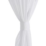 vidaXL Rideau fin Blanc 140x245 cm 2 Pièces